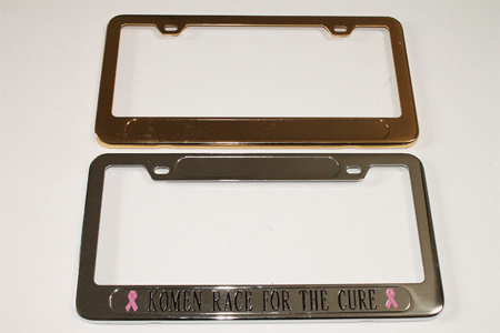 License Plate Frame, Gold, Chrome plating